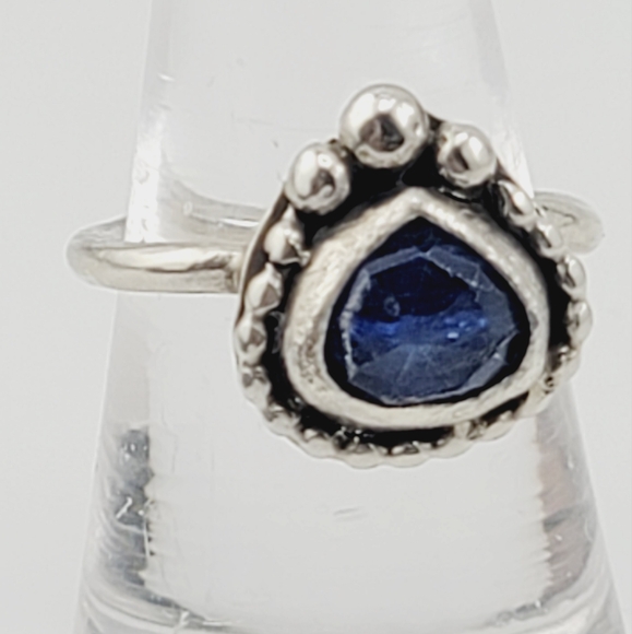 BLUE KYANITE GEMSTONE IN STERLING SILVER METAL SIZE 8 - Picture 5 of 7